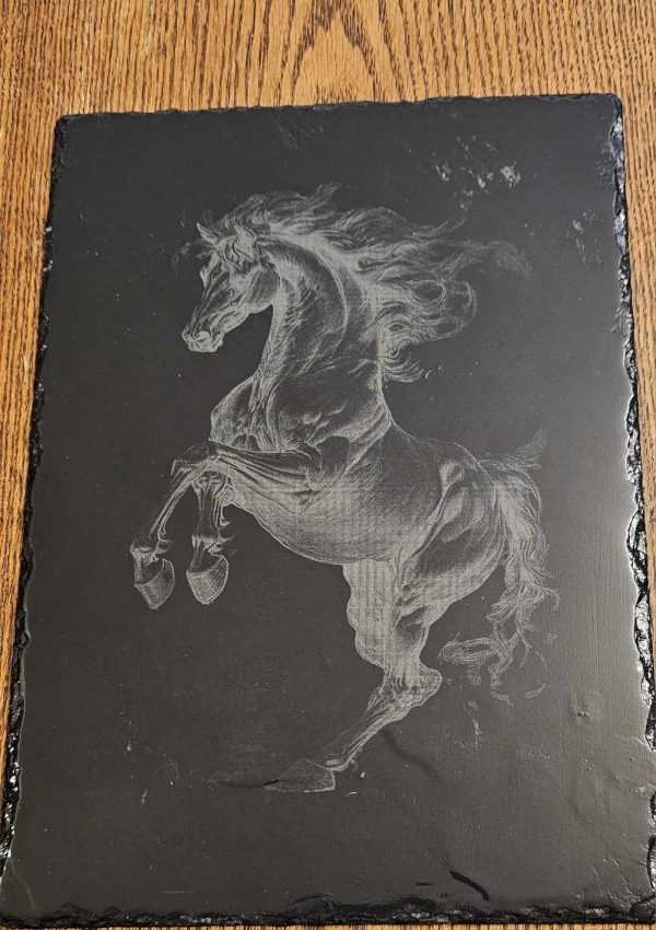 Product Image for  Engraved slate horse picture