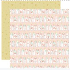 Product Image for  It’s A Girl – Baby Bottles 12X12 Paper