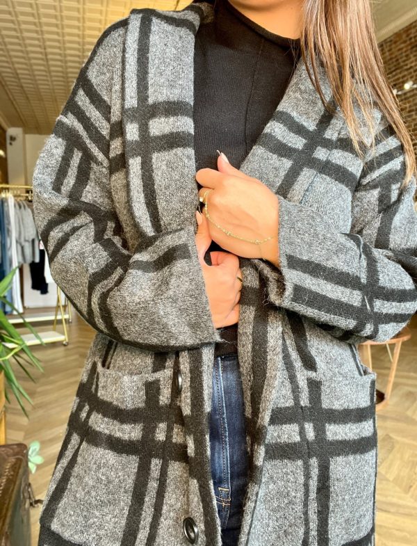 Product Image for  Plaid Sweater Coat